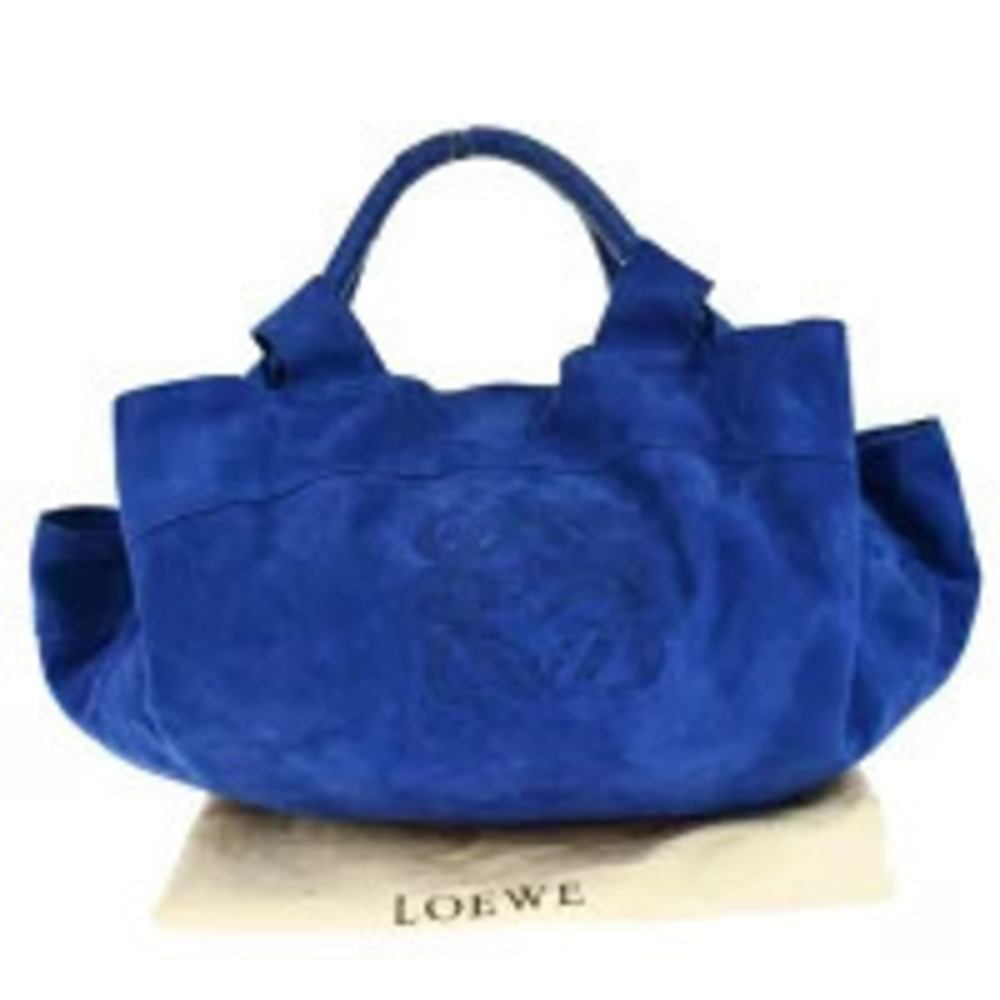 Loewe Aire Handbag blue suede